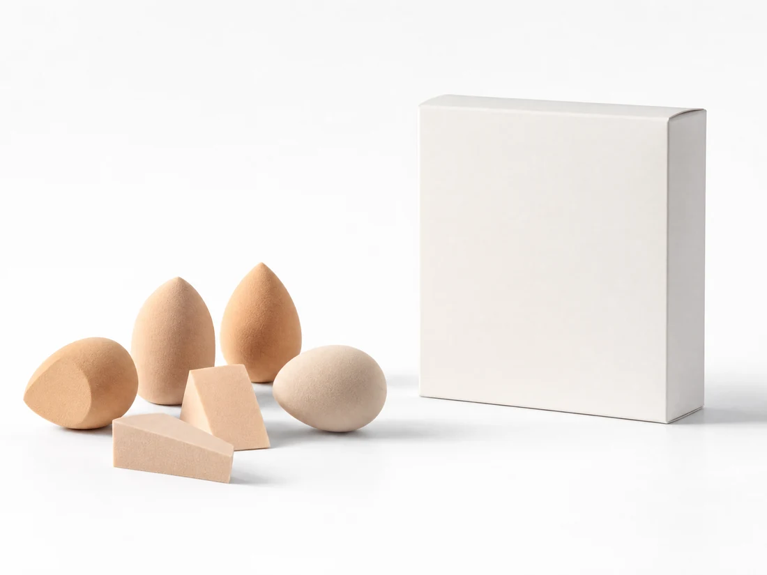 Cosmetic sponges and packaging concepts